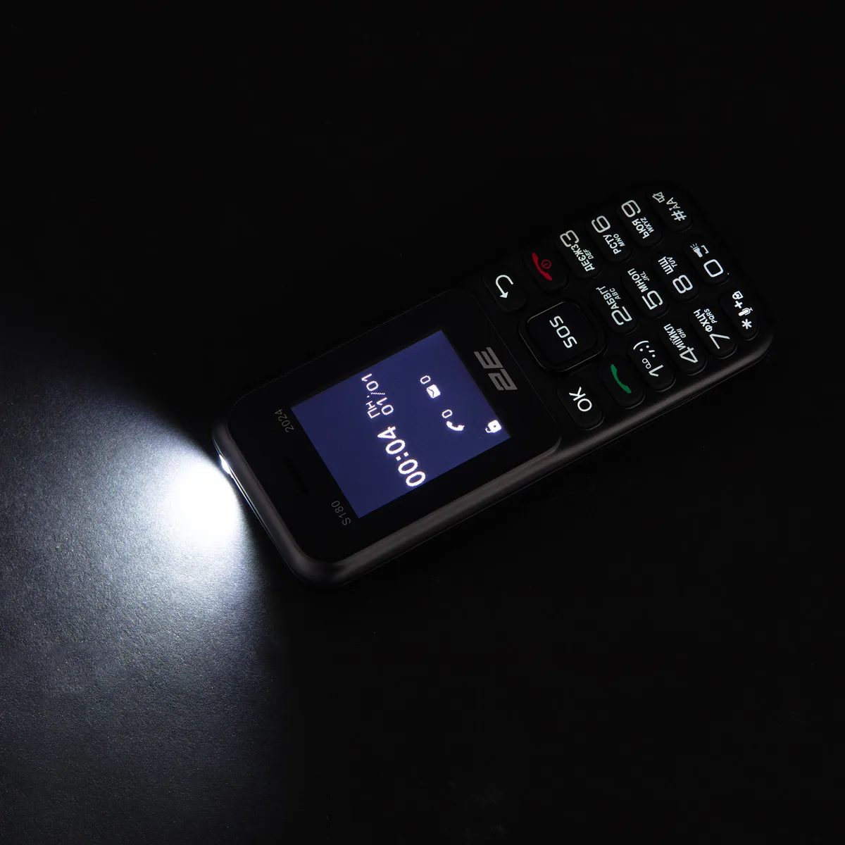 Мобільний телефон 2E S180 2024 1.77" 2SIM, 600мА•год, чорний