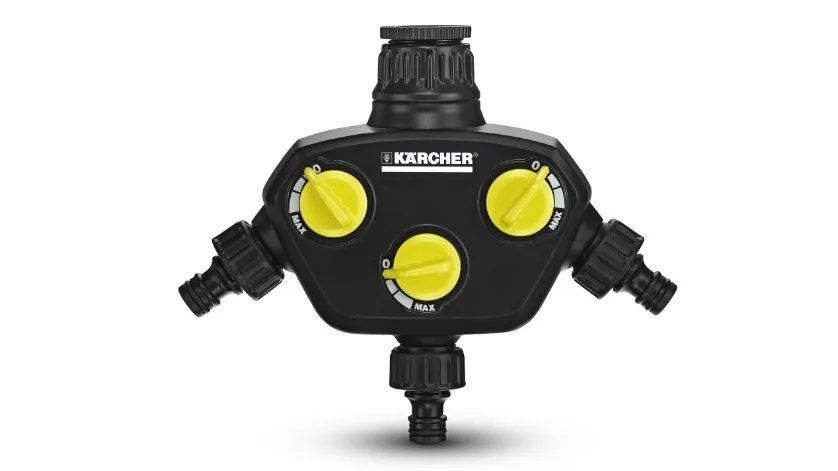 Розподільник для поливу Karcher, 3/4", 1", трьохканальний розподільник води.