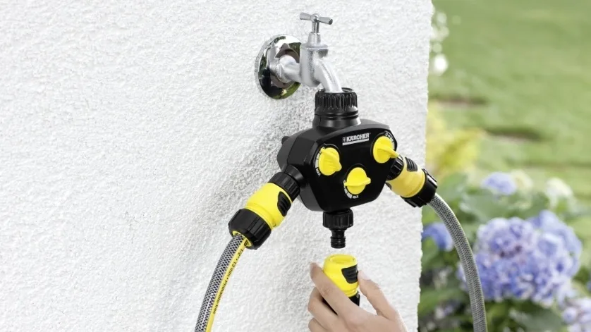 Розподільник для поливу Karcher, 3/4", 1", трьохканальний розподільник води.