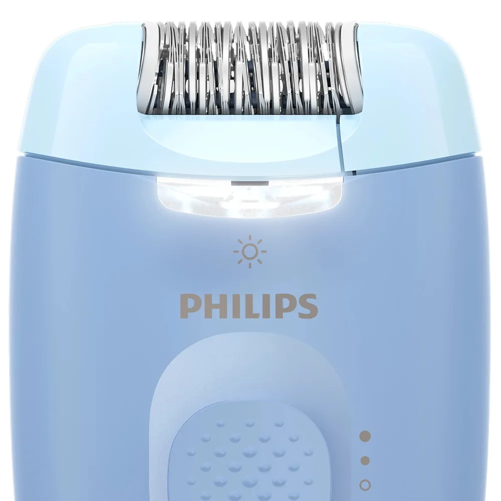 Епілятор Philips пінцетний сухий металевий 2 швидкості з підсвічуванням