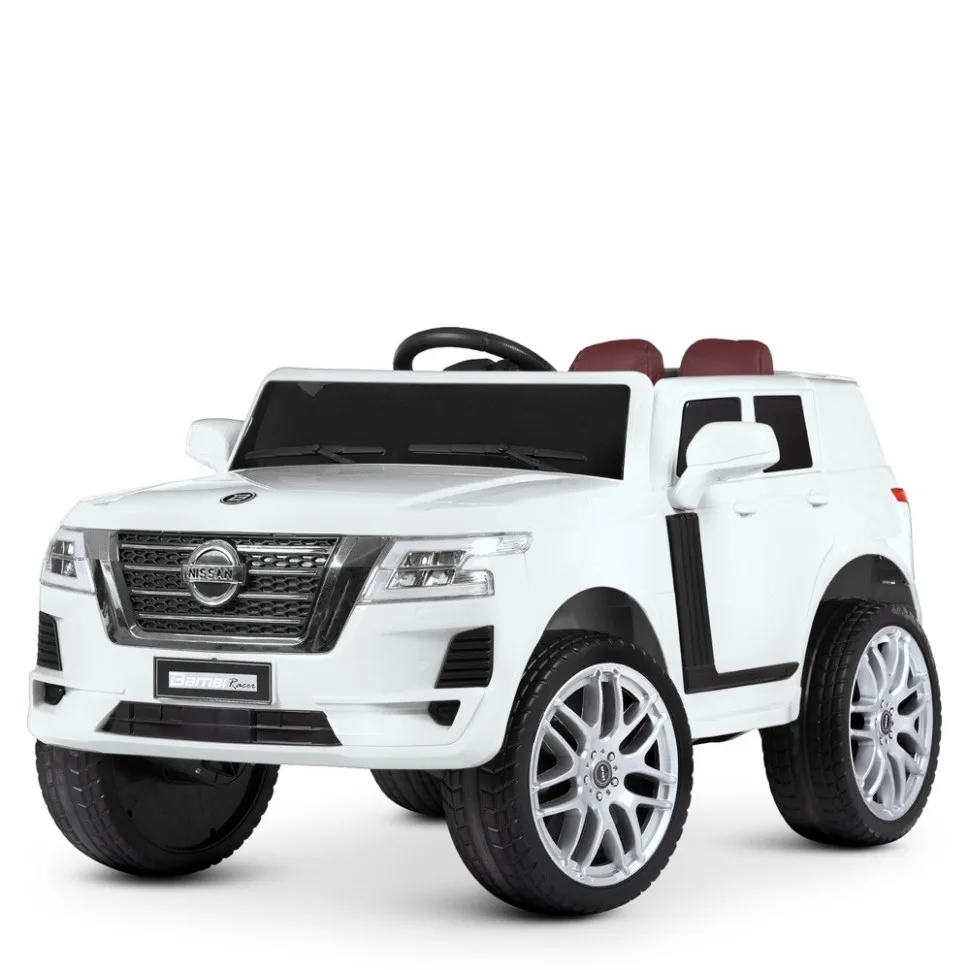 Дитячий електромобіль джип 4WD 25W комбінований 2-місний білий до 40 кг