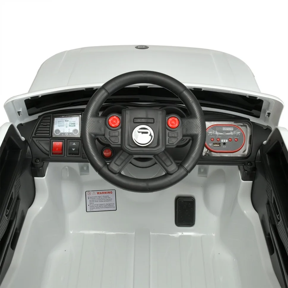Дитячий електромобіль джип 4WD 25W комбінований 2-місний білий до 40 кг