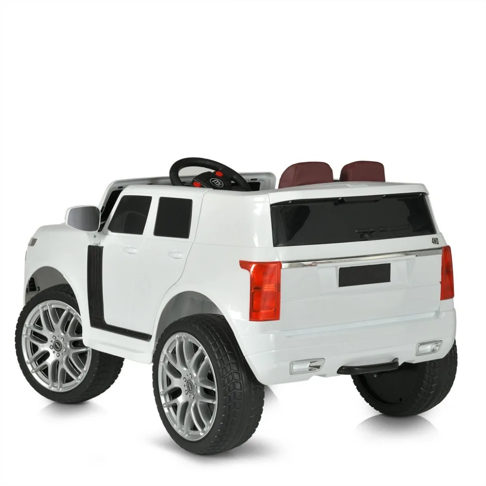 Дитячий електромобіль джип 4WD 25W комбінований 2-місний білий до 40 кг