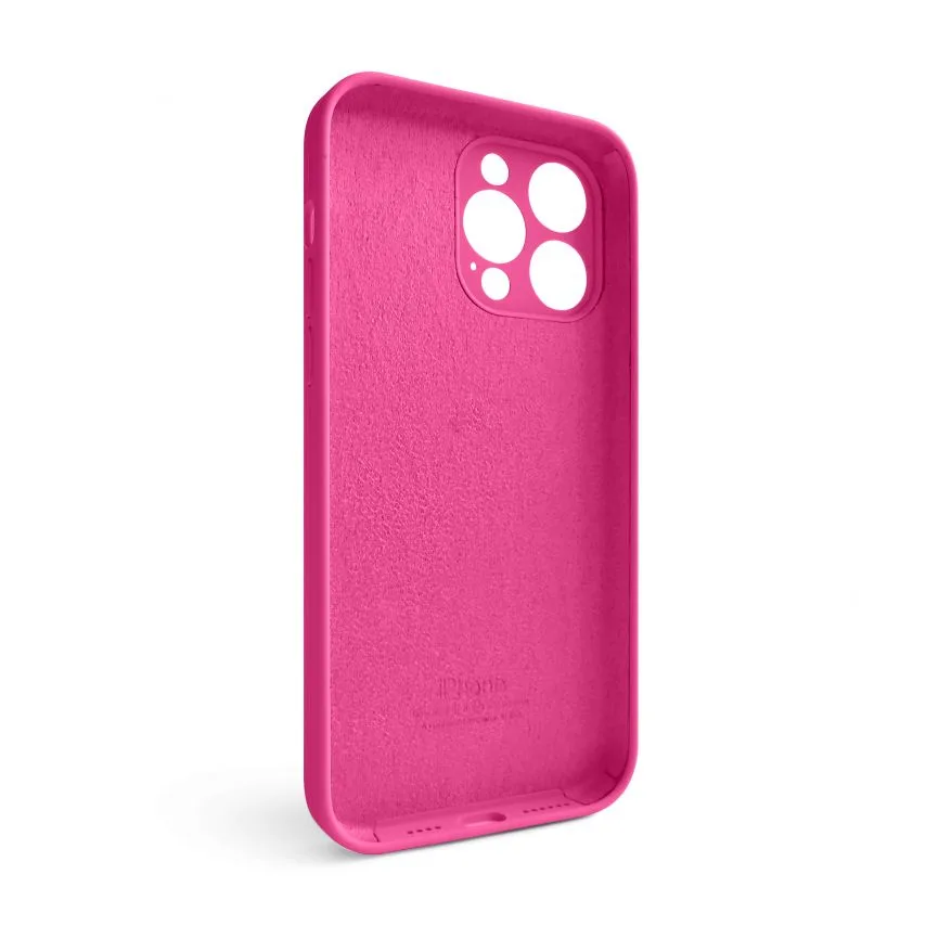 Чохол силіконовий для Apple iPhone 14 Pro Max  малиновий закрита камера