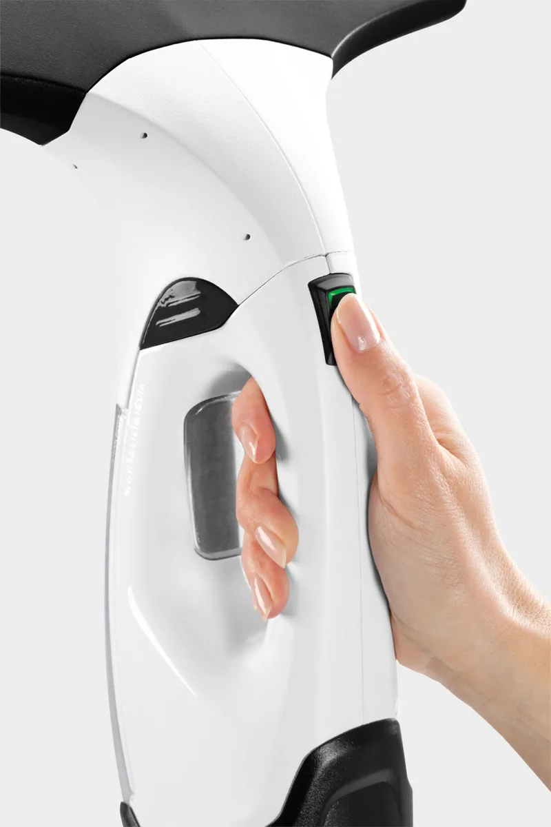 Віконний пилосос Karcher WV 2 PLUS NP, об'єм води - 0.1 л, автономна робота до 35 хв, вага - 0.6 кг, білий.