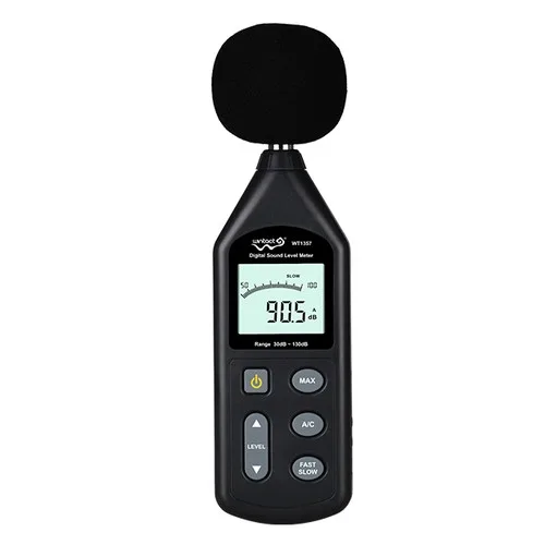 Вимірювач шуму WINTACT WT1357 30-130 дБ Пластик Чорний
