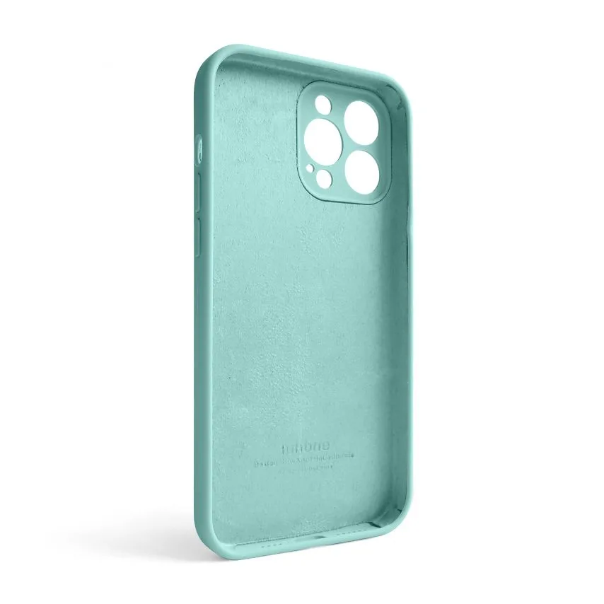 Чохол силіконовий для Apple iPhone 13 Pro Max  закрита камера бірюзовий