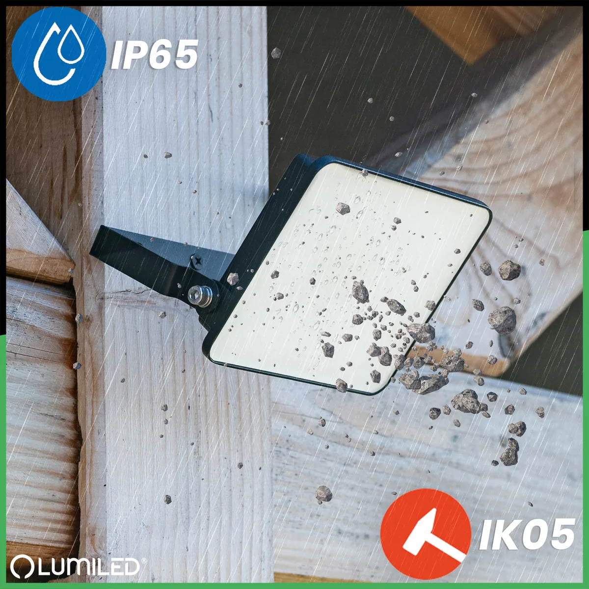 LED-прожектор LumiLED 20W чорний пластик метал 16,18х15,25х5,73 см