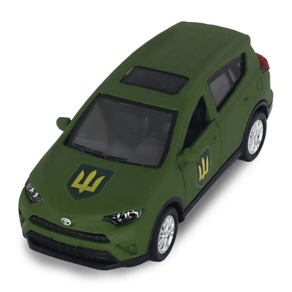 Автомодель металлическая 1:40 Toyota RAV4 Сухопутные войска ВСУ Зеленая