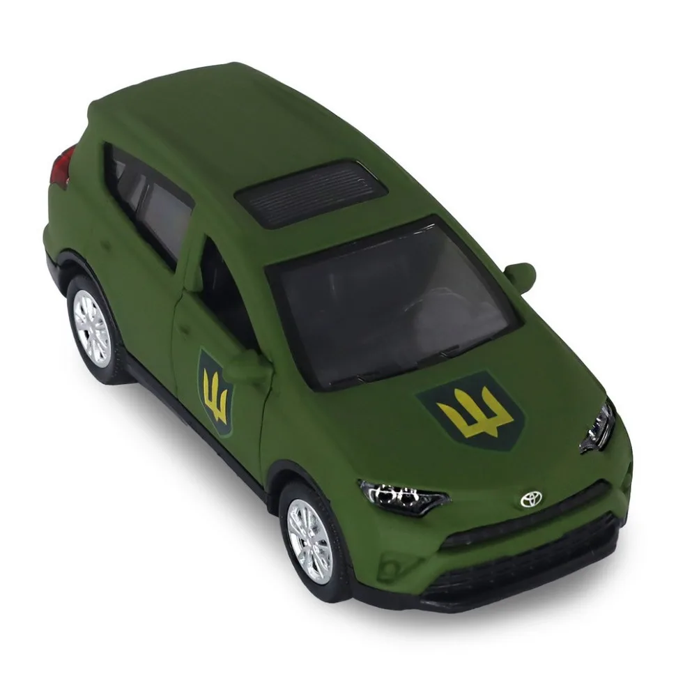 Автомодель металева 1:40 Toyota RAV4 Сухопутні війська ЗСУ Зелена