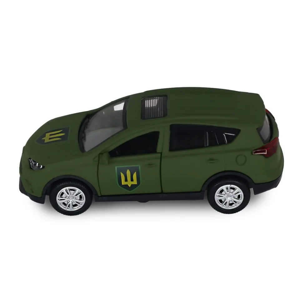 Автомодель металева 1:40 Toyota RAV4 Сухопутні війська ЗСУ Зелена
