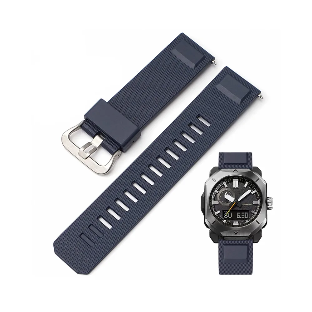 Ремінець Casio полімер 20,5 см 22 мм темно-синій