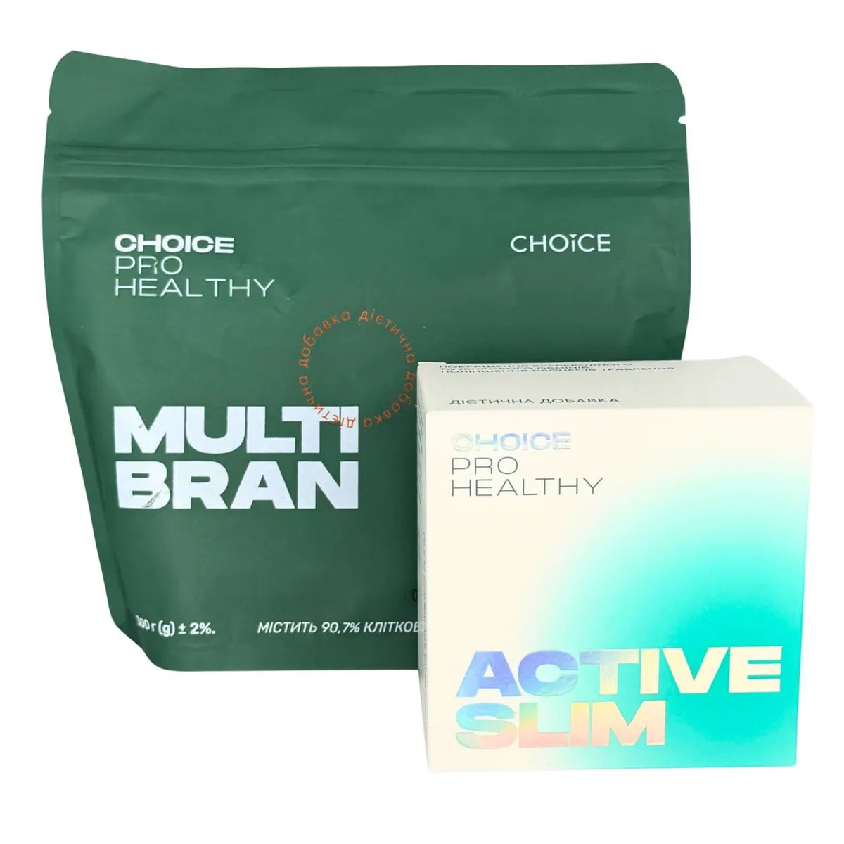 Choice Набір для жироспалення та регуляції кишечника - Active Slim, Multi Bran Чойс