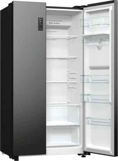 Холодильник Hisense Side-by-Side чорний 91,5х178,6х67 см скло