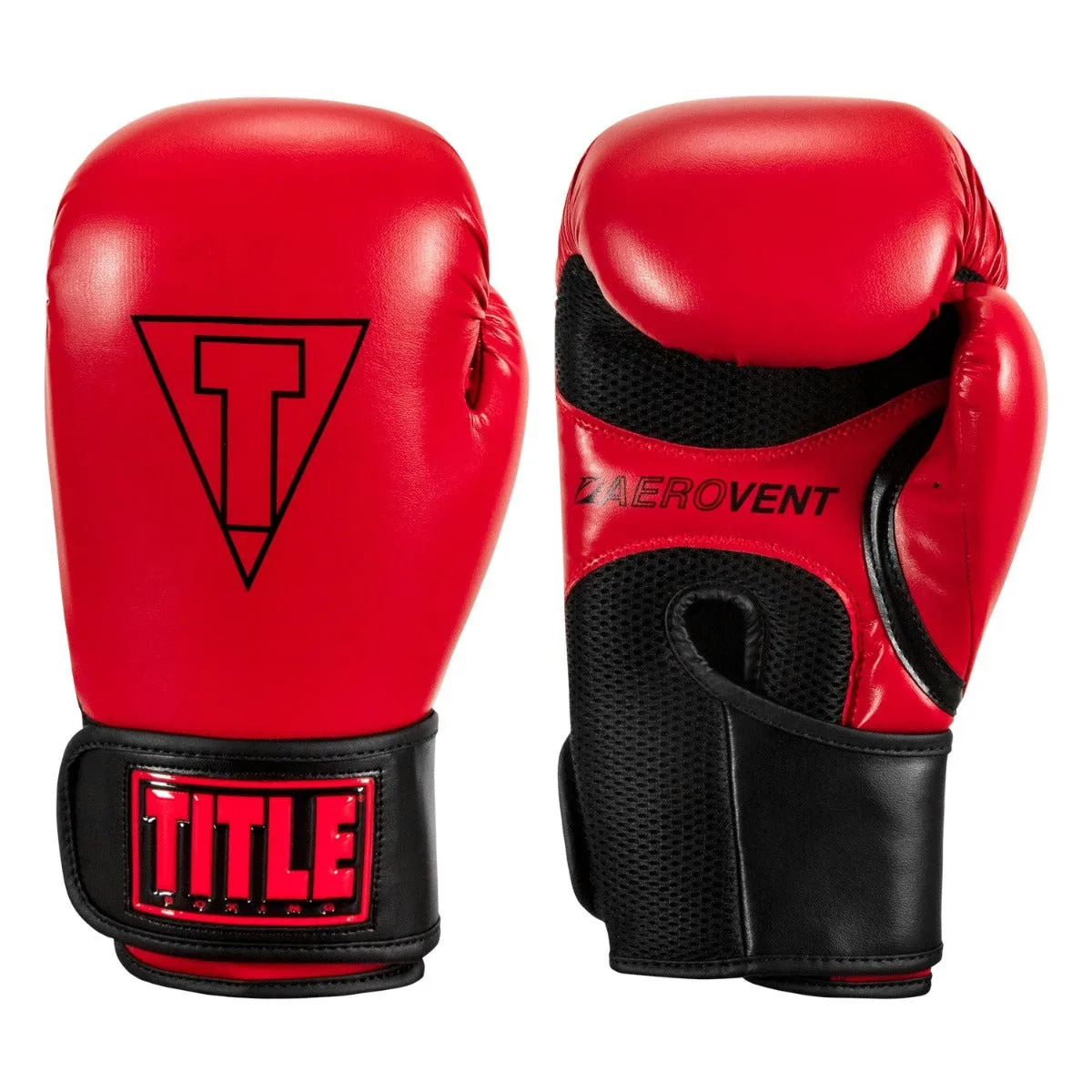 Боксерські рукавиці TITLE Boxing Vegan 12 oz Червоні Чорні