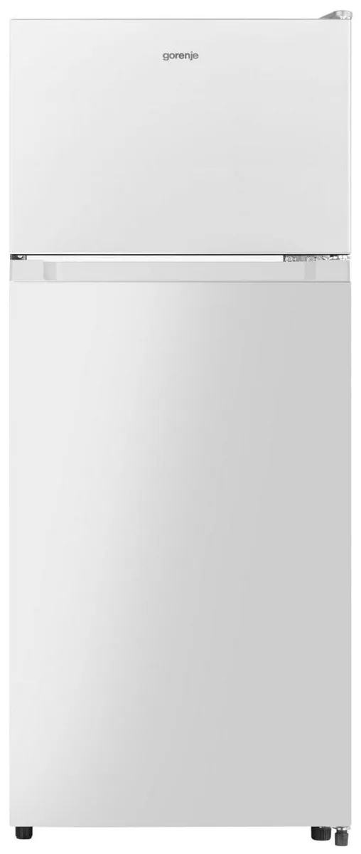 Холодильник Gorenje з верхнім морозильником, габарити 117x47,5x48,7 см, об'єм холодильного відділу - 124 л, морозильного - 28 л, д