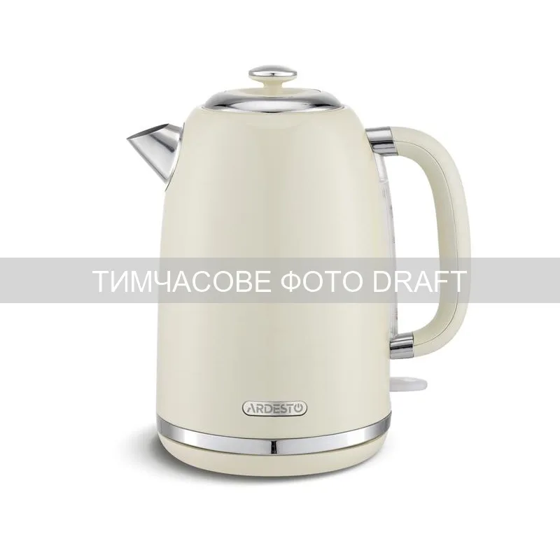 Электрочайник ARDESTO 18 л Strix металл бежевый