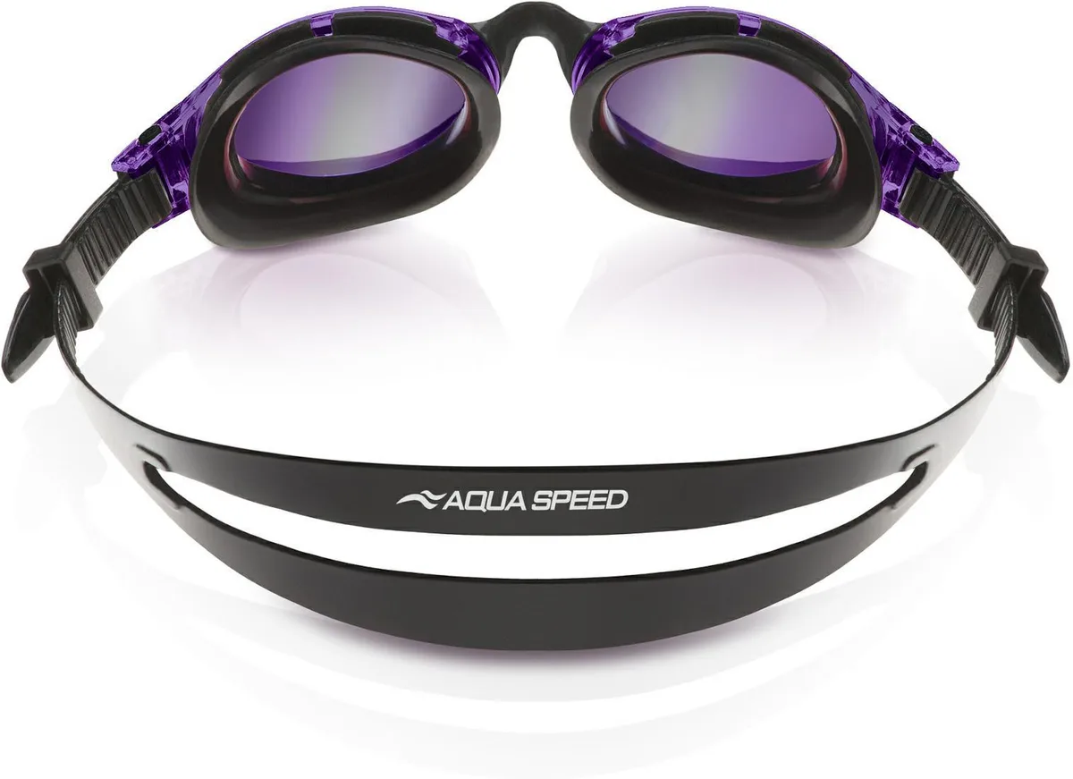 Окуляри для плавання Aqua Speed силікон OSFM чорний бузковий