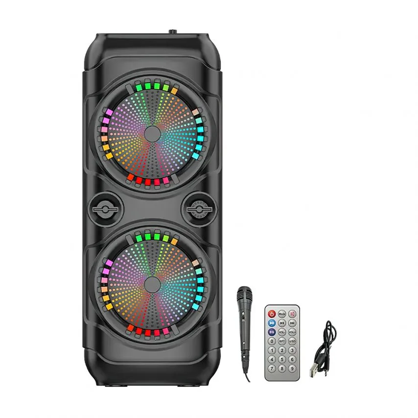 Портативна колонка Bluetooth 30W ABS 643х252х238 мм Чорна