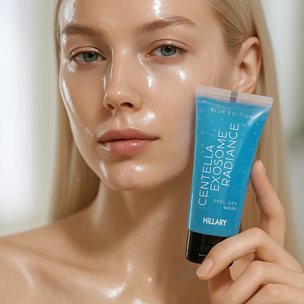 Сяюча маска-плівка з екзосомами центели Hillary Centella Exosome Radiance Peel-Off Mask (Blue Edition), 90 мл