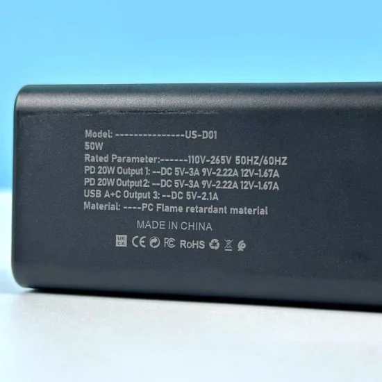 Сетевой удлинитель-хаб пластик 1 м черный 6 USB TYPE-C 3 USB 85W Fast Charger