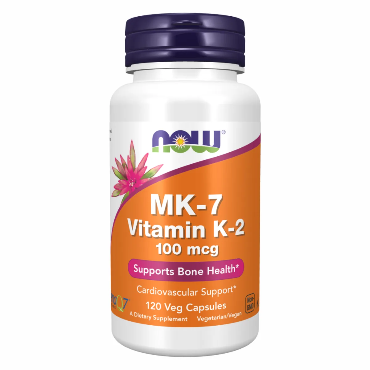 Витамин K2 MK7 100 мкг 120 капсул Now Foods веганский без ГМО