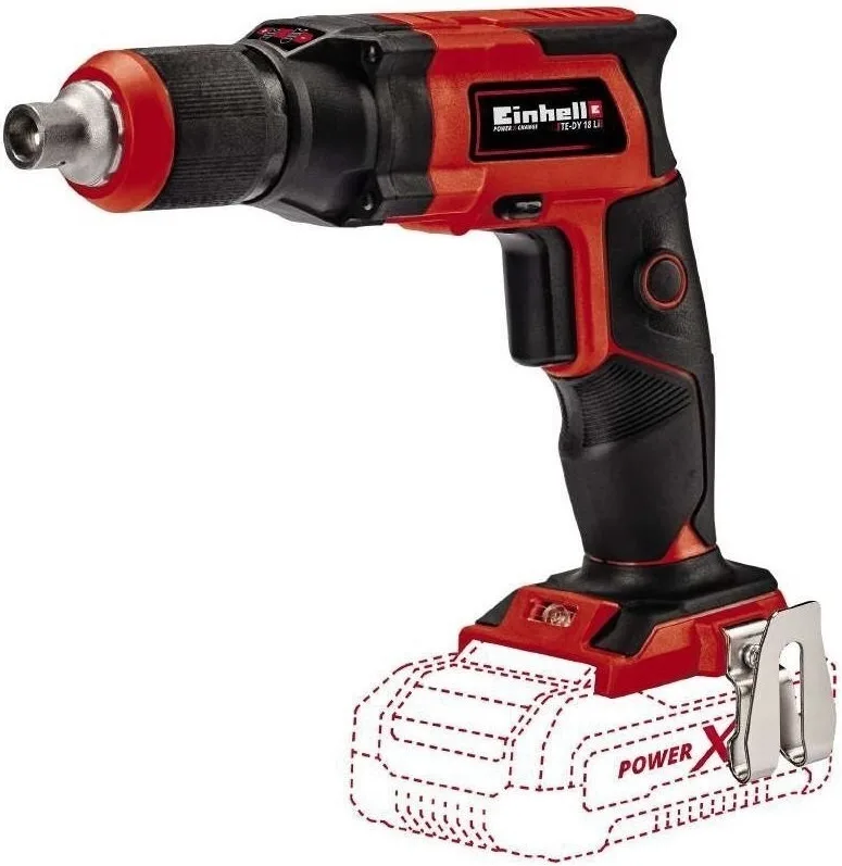 Акумуляторний шуруповерт для гіпсокартону Einhell TE-DY 18 Li - Solo 18В 15Нм 0-4000об/хв 1кг в кейсі без акумулятора.
