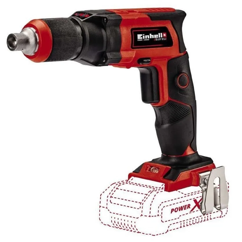 Акумуляторний шуруповерт для гіпсокартону Einhell TE-DY 18 Li - Solo 18В 15Нм 0-4000об/хв 1кг в кейсі без акумулятора.