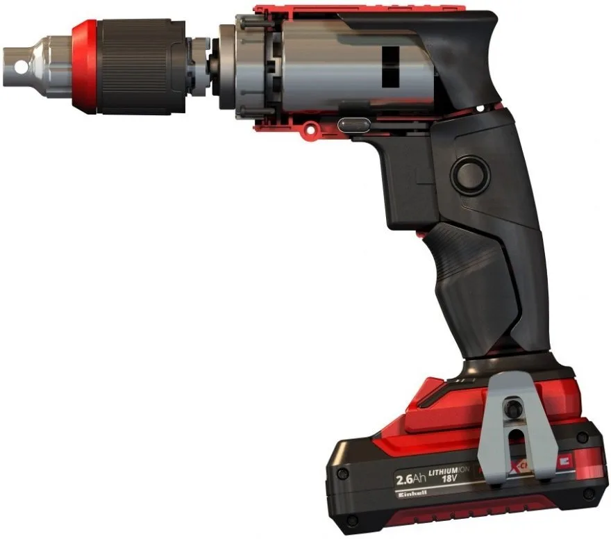 Акумуляторний шуруповерт для гіпсокартону Einhell TE-DY 18 Li - Solo 18В 15Нм 0-4000об/хв 1кг в кейсі без акумулятора.