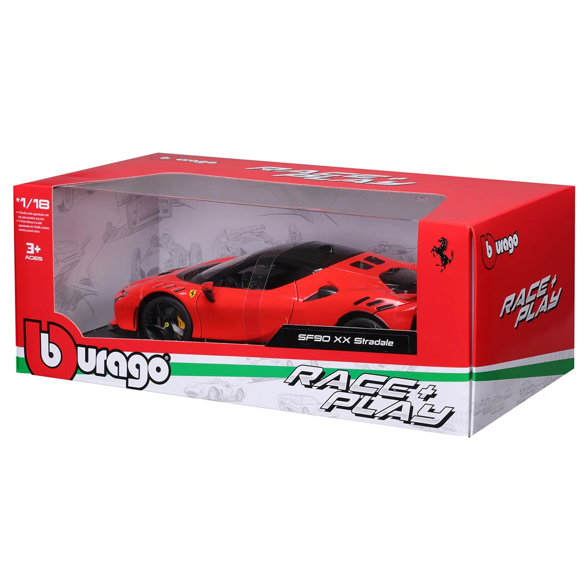 Автомодель Bburago Ferrari пластик метал 1:18 червона