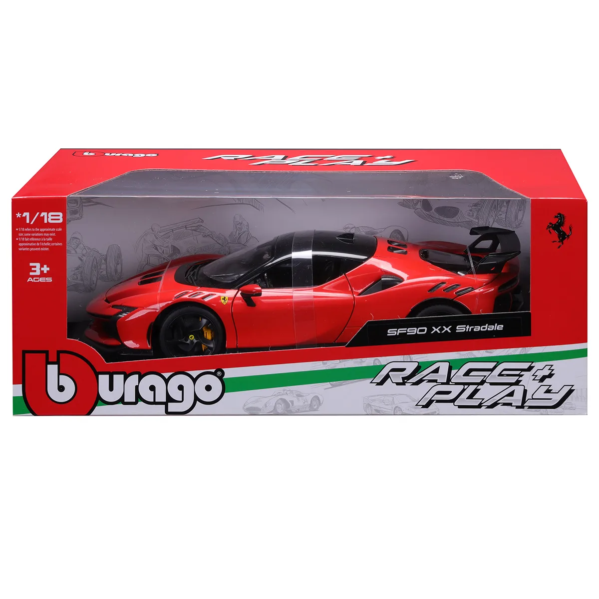 Автомодель Bburago Ferrari пластик метал 1:18 червона