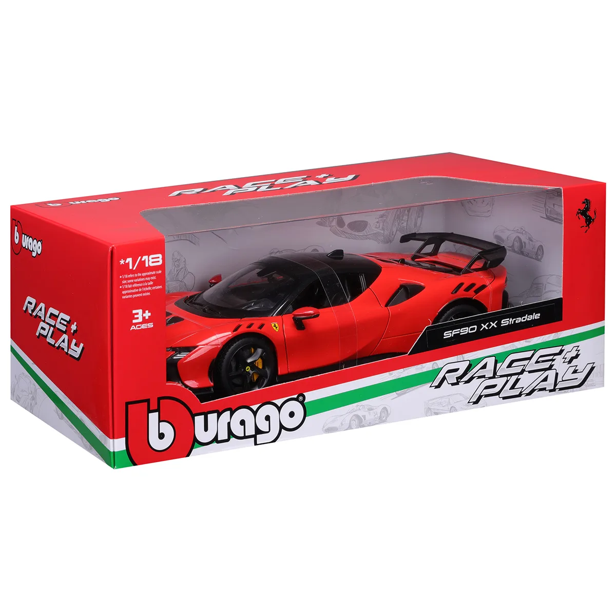 Автомодель Bburago Ferrari пластик метал 1:18 червона