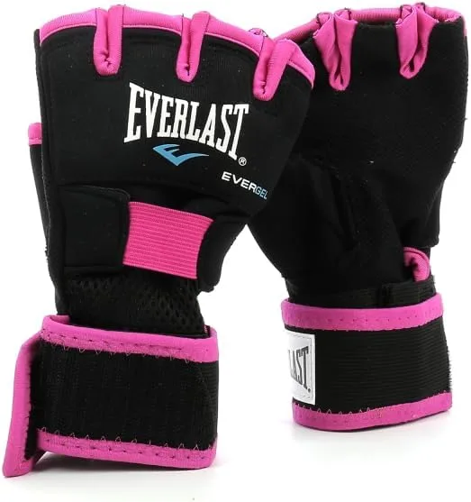 Бинти-рукавички Everlast S/M полимеризованный каучук черный розовый