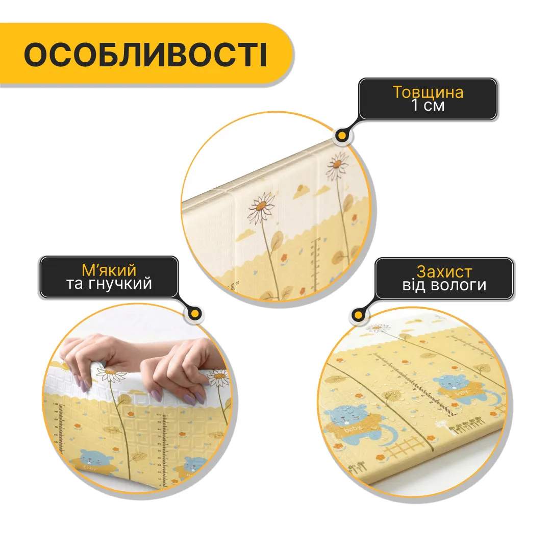 Дитячий ігровий килимок LEOBRO з пінополіуретанової піни 180х200 см