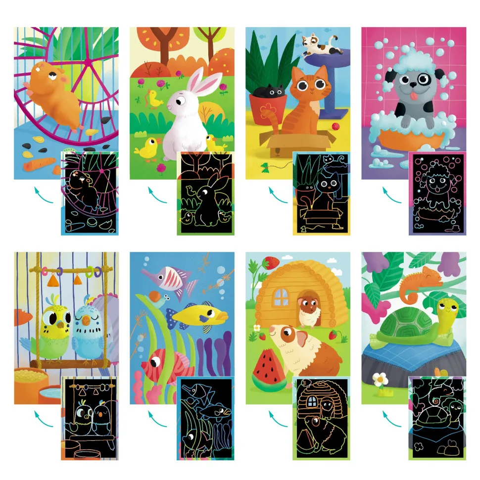 Дитячий набір для творчості DoDo Toys дерево 8 сторінок багатоколірний