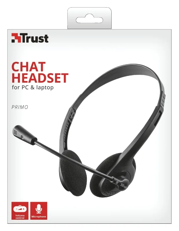 Гарнітура для ПК Trust Primo Chat, 3.5мм, чорний