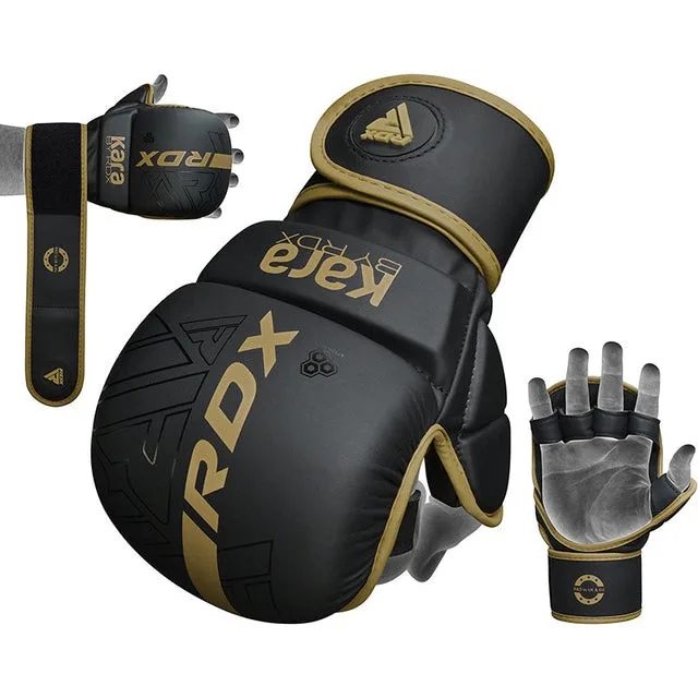 Рукавиці для ММА RDX штучна шкіра L/XL Золотисті