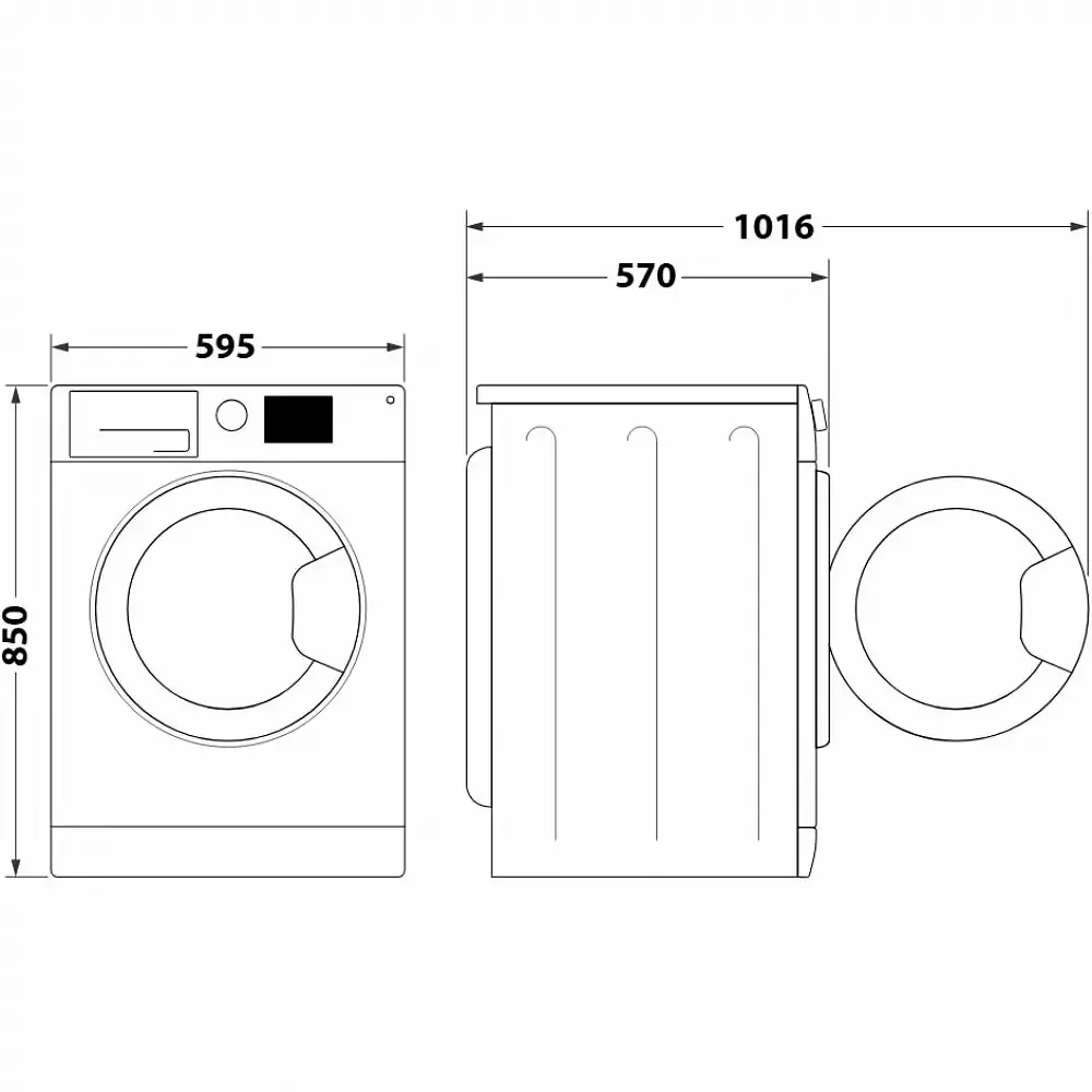 Фронтальная стирально-сушильная машина Whirlpool, 8(6) кг, 1400 об/мин, класс A, 60 см, с дисплеем, функцией пара, инверторный двигатель, белая