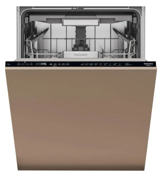 Посудомийна машина Hotpoint Ariston вбудовувана електронна нержавіюча сталь 59,8х82х55,5 см чорна