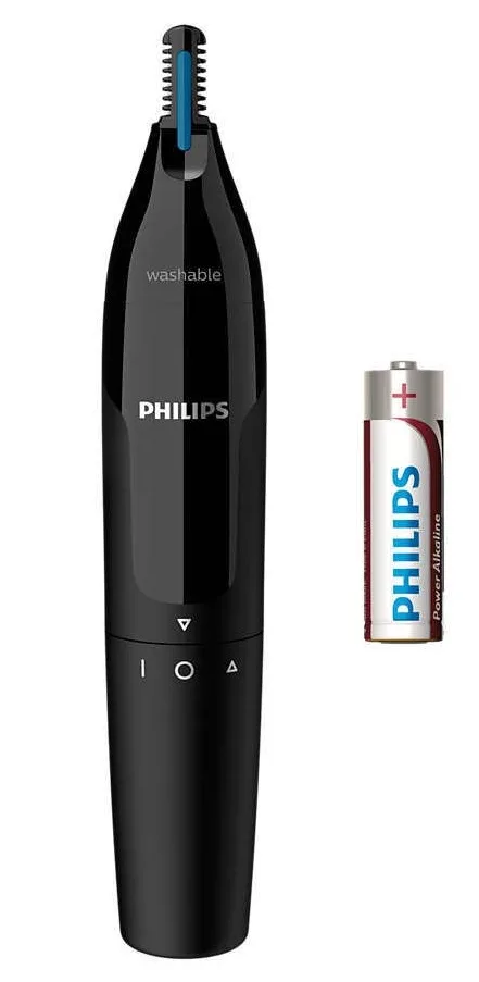 Тример для носа та вух Philips Нержавіюча сталь Чорний