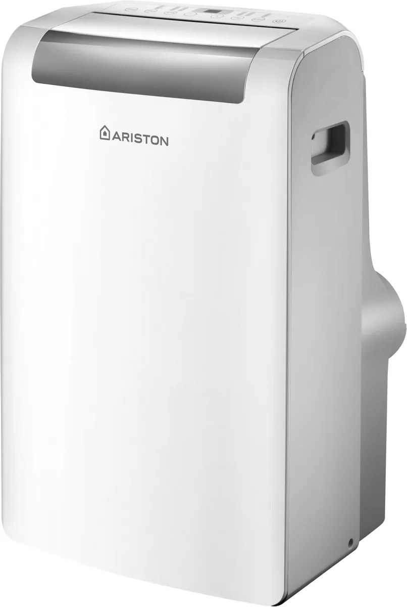 Мобільний кондиціонер Ariston Mobis Plus 10 для приміщень до 20 м2, з функцією on/off, потужністю 10000 BTU (3.1 кВт), клас енерго
