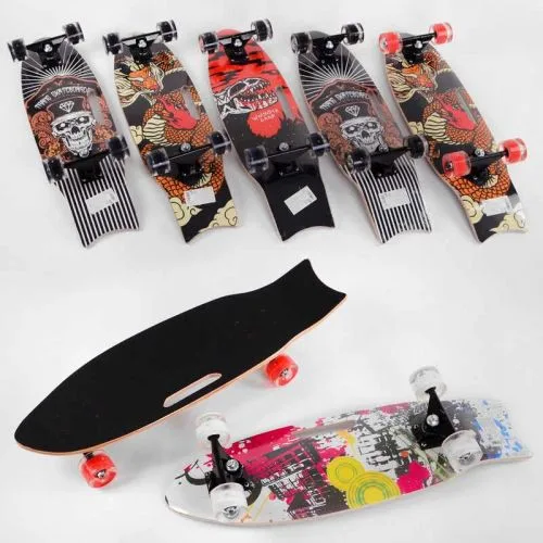 Скейтборд Best Board 70 см с ручкой светящиеся колеса PU для детей и подростков.