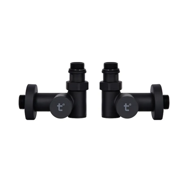 Кутовий вентиль для рушникосушарки Thermo Alliance 1/2" латунь чорний 185х136х70 мм