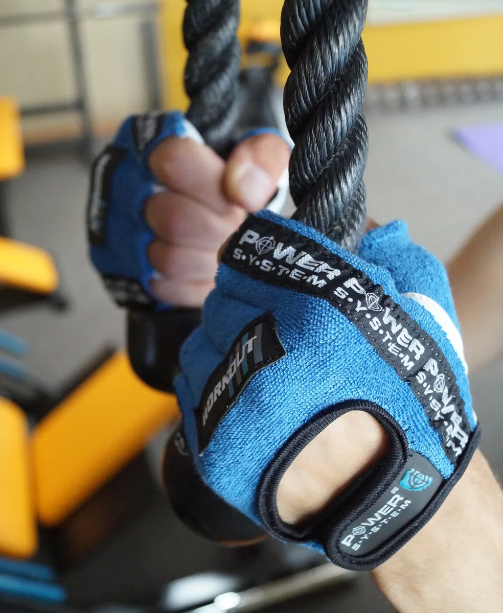 Рукавички Active Point штучна шкіра S сині