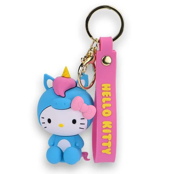 Колекційна фігурка-брелок Hello Kitty Карнавальний єдиноріг #sbabam ПВХ 7 см Білий