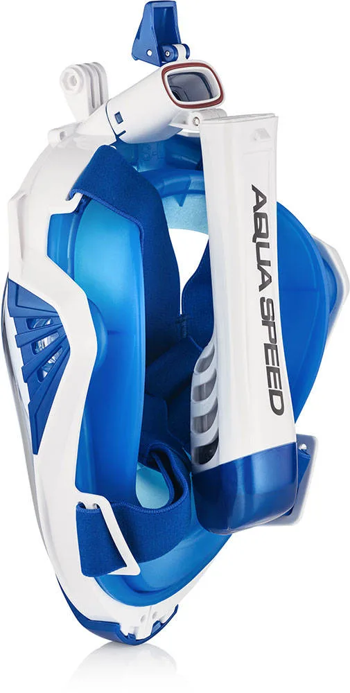 Повнолицьова маска AQUA SPEED силікон S/M біла синя