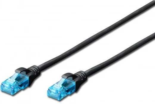 Патч-корд 2E CAT 5e, UTP, 5м, 26AWG, RJ45, 7/0.16, Cu, LSZH, чорний