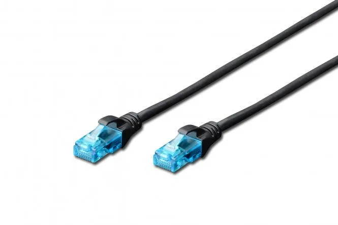 Патч-корд 2E CAT 5e, UTP, 5м, 26AWG, RJ45, 7/0.16, Cu, LSZH, чорний