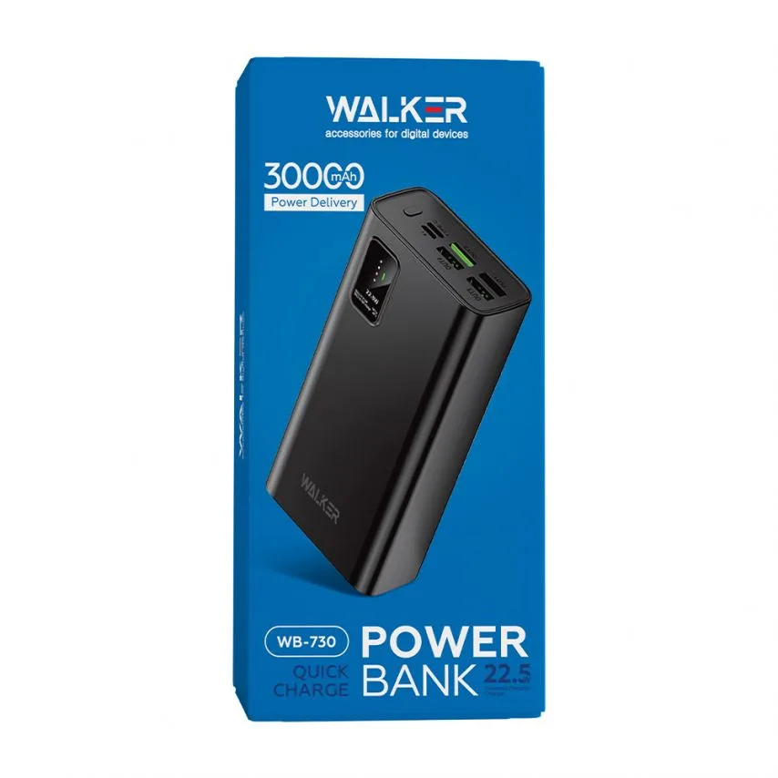 Power Bank WALKER 30000mAh Li-polymer чорний
