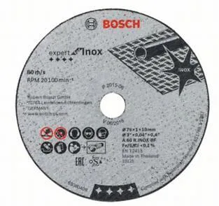 Круг відрізний Bosch Professional Expert для нержавіючої сталі, 76х10х1мм, 5 шт.